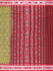 Olive Green Ikkat Cotton Saree