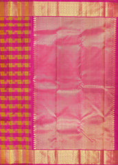 Magenta & Mustard Kanchipuram Silk Saree