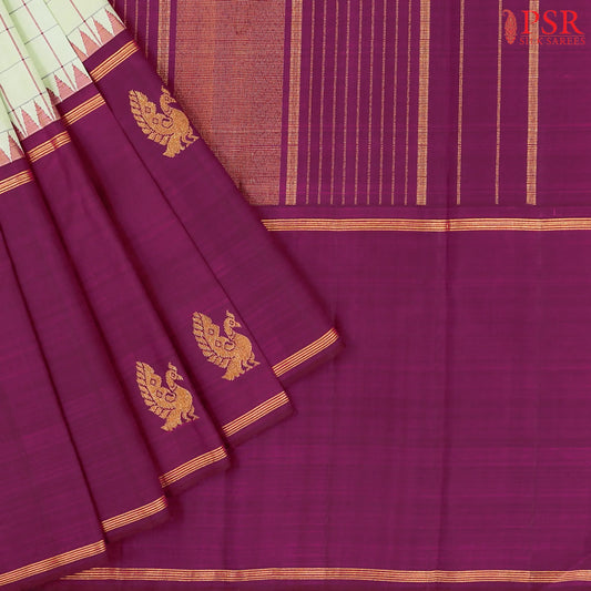 Sage Green Kanchipuram Silk Saree