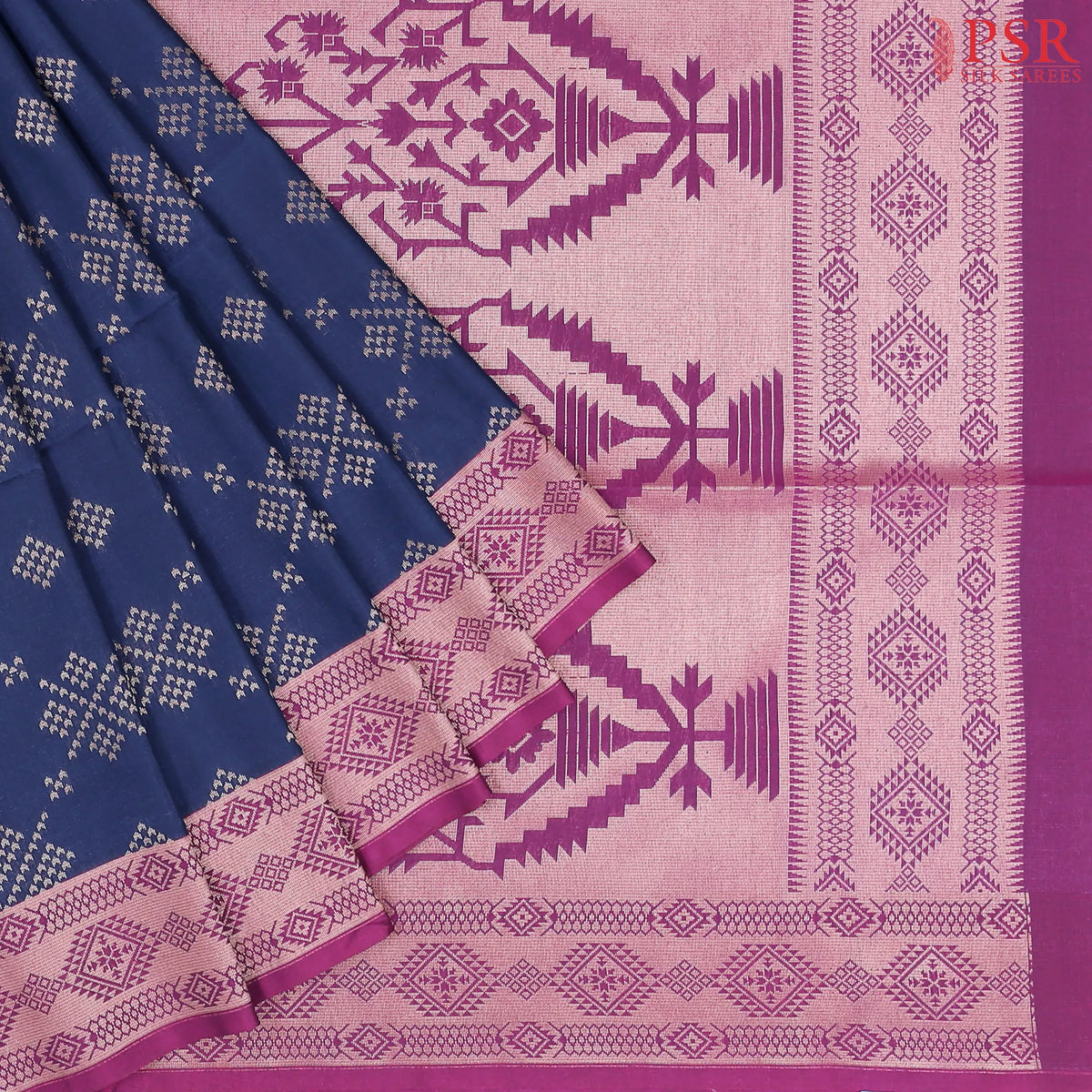 Dark Blue Soft Art Silk Saree