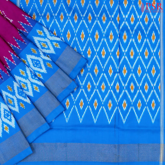 Boysenberry Purple Pochampally Silk Saree
