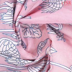 Pastel Pink Manipuri Super Net Saree