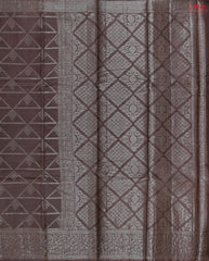 Brown Banaras Tussar Silk Saree