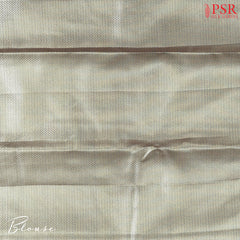 Grey & Dark Blue Silk Tissue Saree