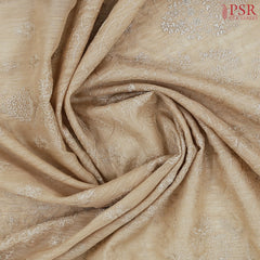 Tussar Beige Bamboo Silk Sarees