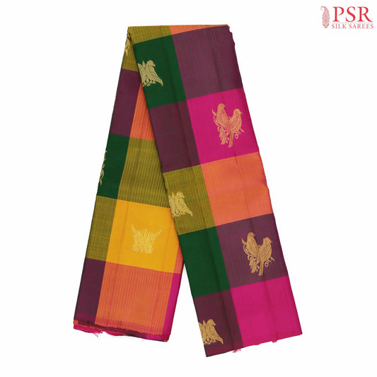 Multicolor Kanchipuram Silk Saree