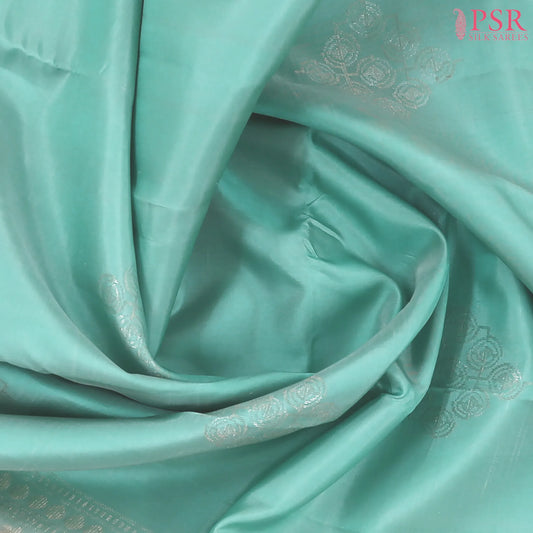 Tiffany Blue Soft Silk Mix Saree