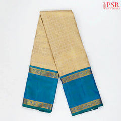 Beige Kanchipuram Silk Saree