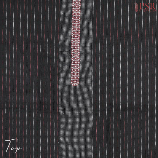 Black Cotton Dress Material