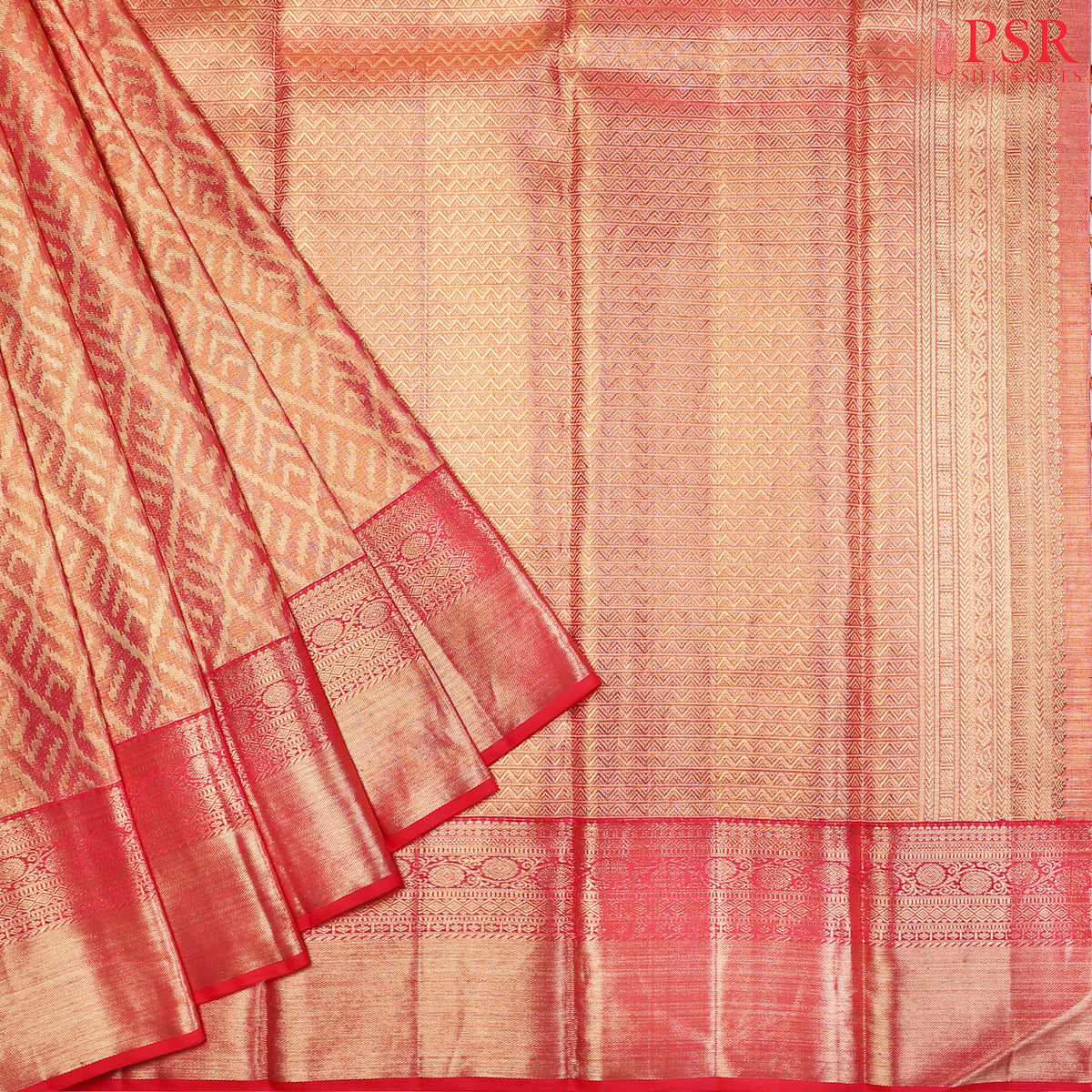 Red Tissue Bridal Kanchipuram Silk Saree