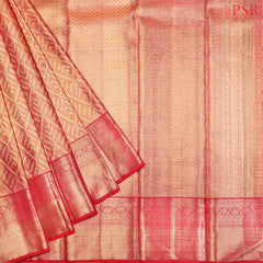 Red Tissue Bridal Kanchipuram Silk Saree