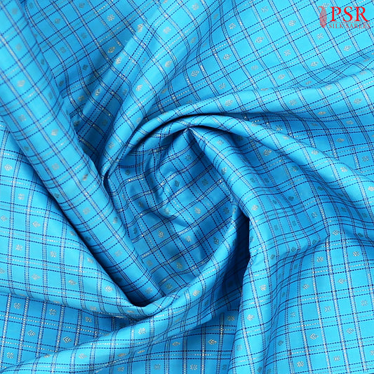 Capri Blue Kanchipuram Silk Saree