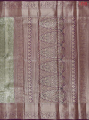 Olive Green Tissue Art Silk Saree