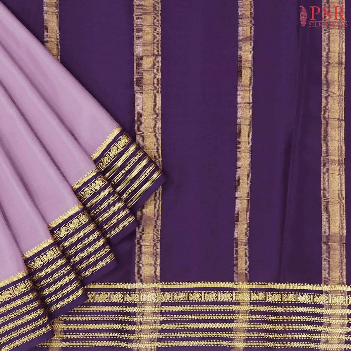 Heather Purple Mysore Silk Saree