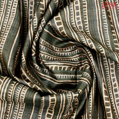 Hazelnut Beige & Dark Moss Green Kadhi Tussar Silk Saree