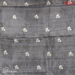 Shadow Black Printed Tissue Saree