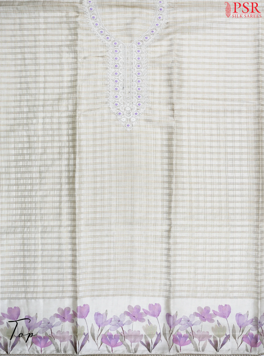 Light Beige Tissue Dress Material