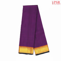 Dark Purple Kanchipuram Silk Saree