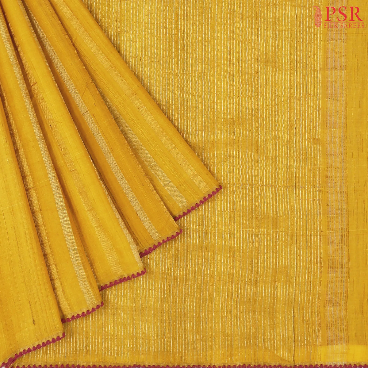 Amber Yellow Kadhi Tussar Silk Saree