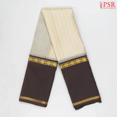Beige Kanchipuram Silk Saree