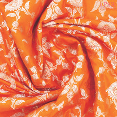 Saffron Banaras Silk Saree