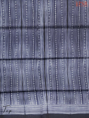 Space Blue Tassar Silk Dress Material