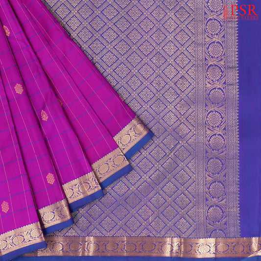 Deep Magenta Fancy Kanchipuram Silk Saree