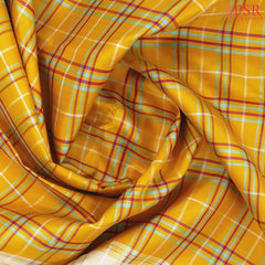 Amber Yellow Kanchipuram Silk Saree