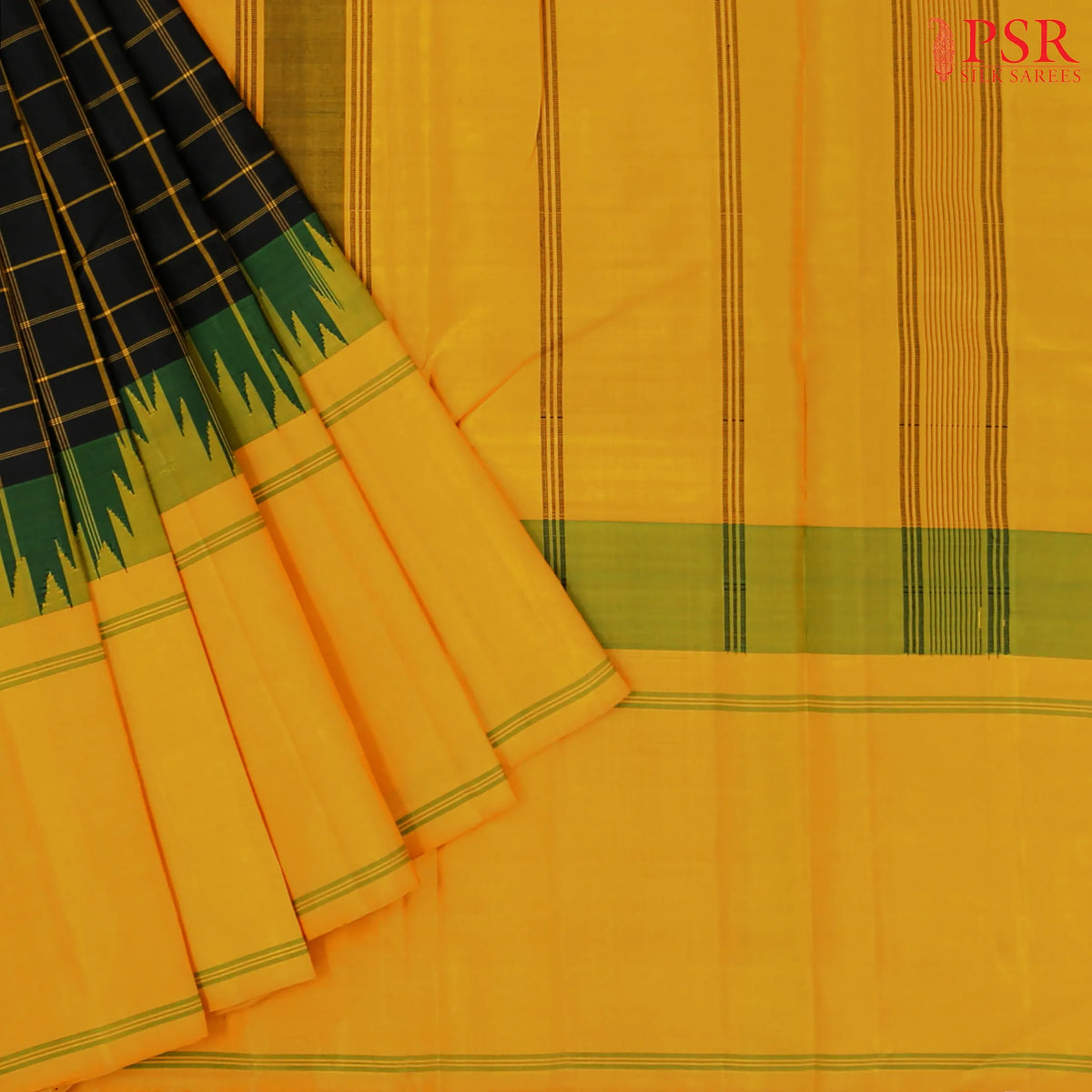 Black Kanchipuram Silk Saree