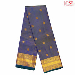 Dark Peacock Teal  Kanchipuram Silk Saree