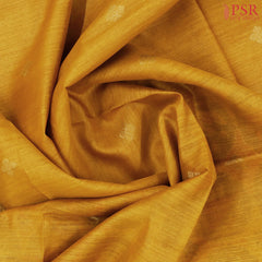 Mustard Yellow Tussar Silk Saree