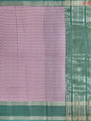 Light Beige & Orchid Assam Saree