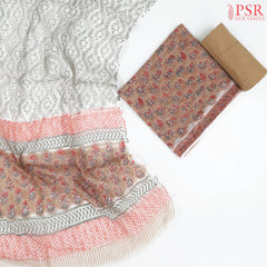 Fossil Tan Kota Cotton Dress Material