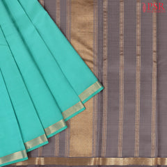 Turquoise Blue Arani Silk Saree