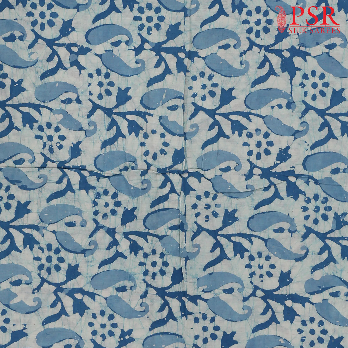 Light Blue Batik Print Running Material