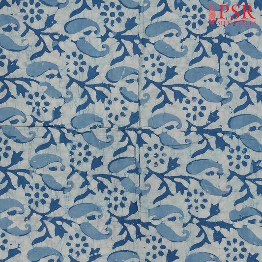 Light Blue Batik Print Running Material