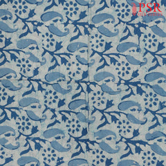 Light Blue Batik Print Running Material