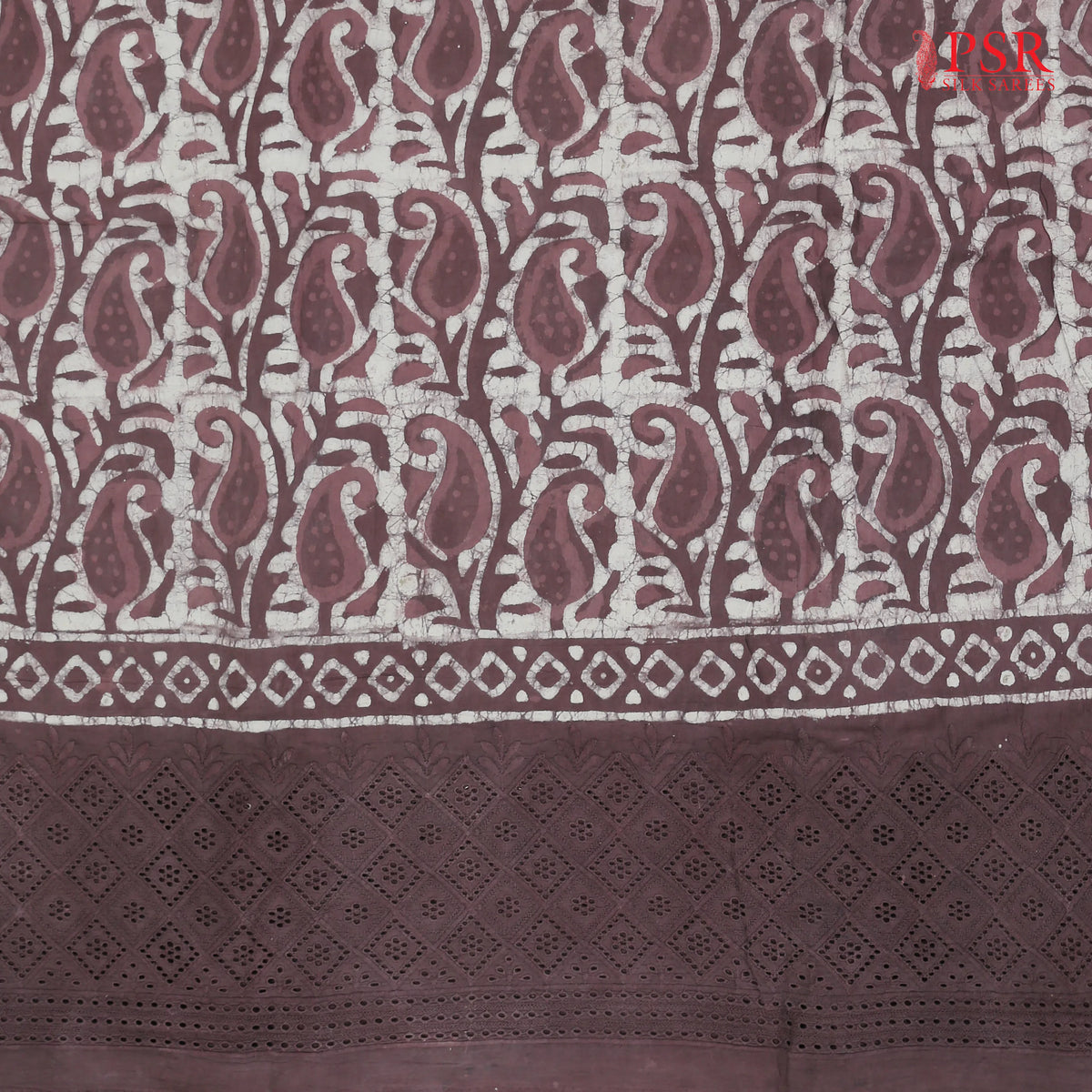 Mauve Brown Hacoba Embroidery Running Material