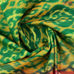 Emerald Green Patola Silk Cotton Saree