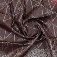 Brown Banaras Tussar Silk Saree