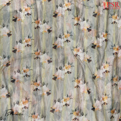 Mink Grey Organza Saree