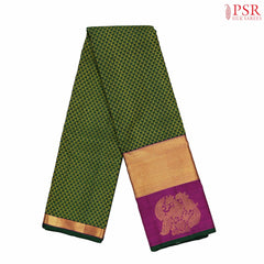 Dark Green Kanchipuram Silk Saree