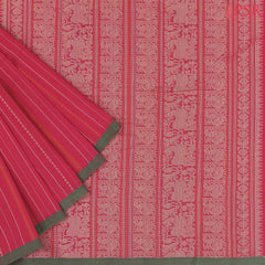 Cerise Pink Kalakshetra Kovai Cotton Saree