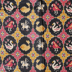 Mustard Yellow Tussar Silk Saree