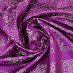 Dark Amethyst Violet Kanchipuram Silk Saree