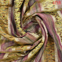 Orchid & Green Tissue Saree