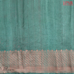 Dark Grey Banaras Jute Silk Saree