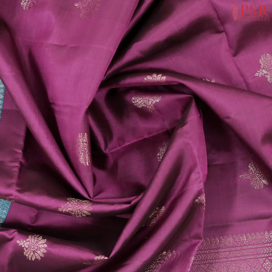 Dark Purple Soft Silk Mix Saree