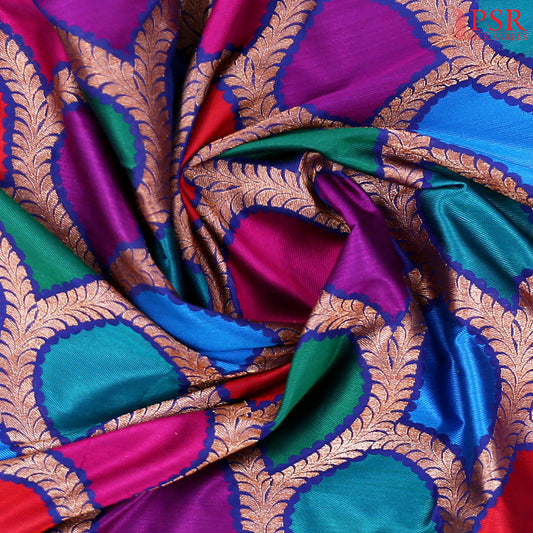 Multicolor Banaras Pashmina Silk Saree