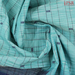 Turquoise Blue Kanchi Cotton Saree